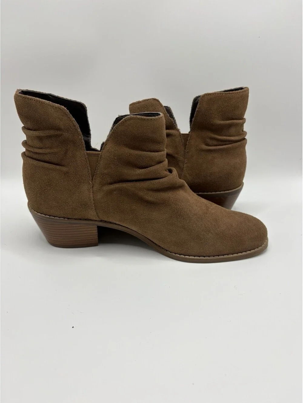 Cole Haan Alayna Slouch Brown Suede Ankle Boots Booties Size 8 B Women’s